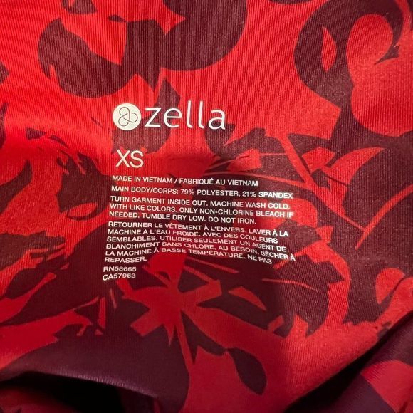 NWOT ZELLA Studio Lite Flex High Waist 7/8 Leggings in‎ Burgundy London Roisin - Picture 7 of 9